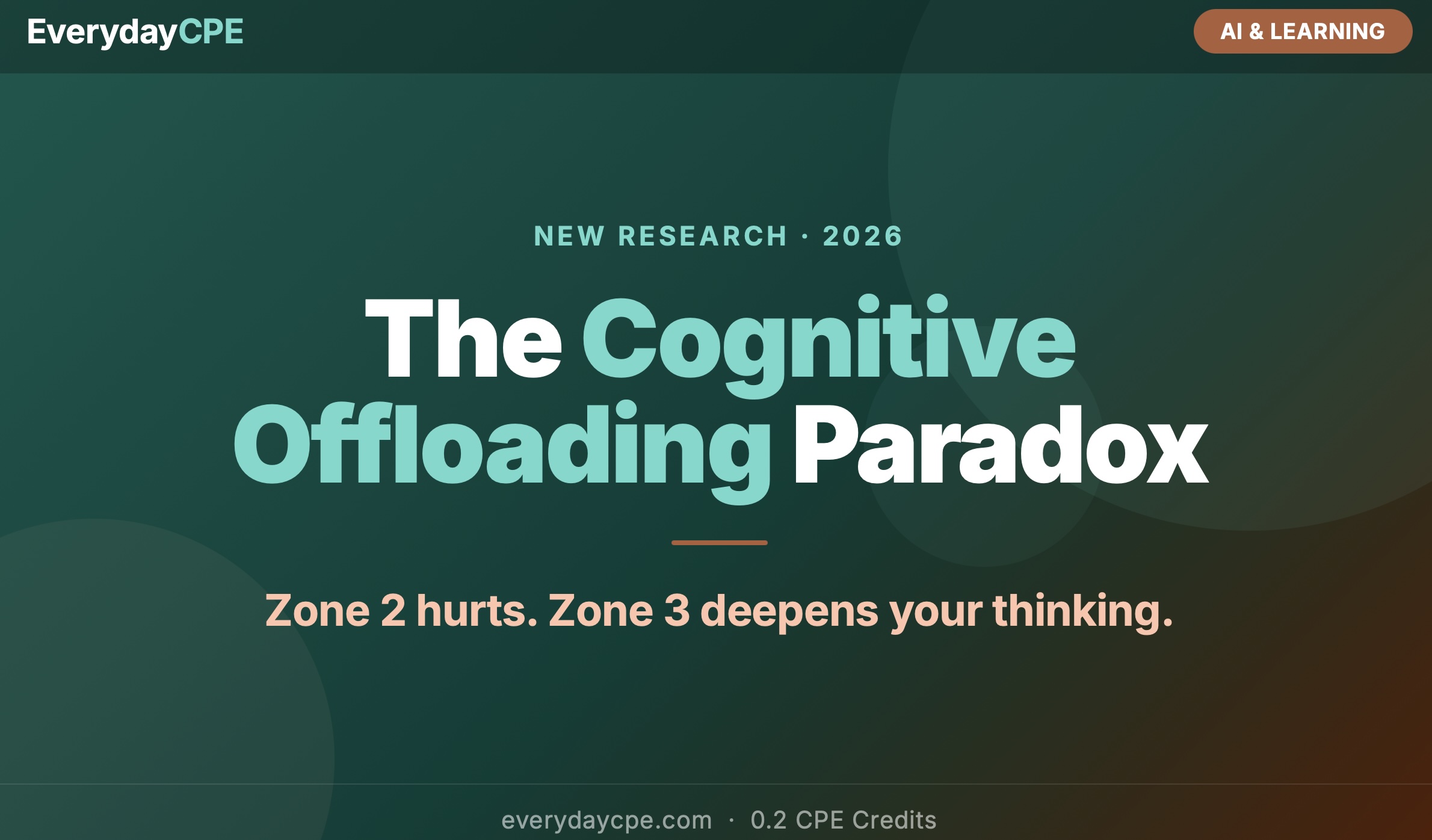 The Cognitive Offloading Paradox