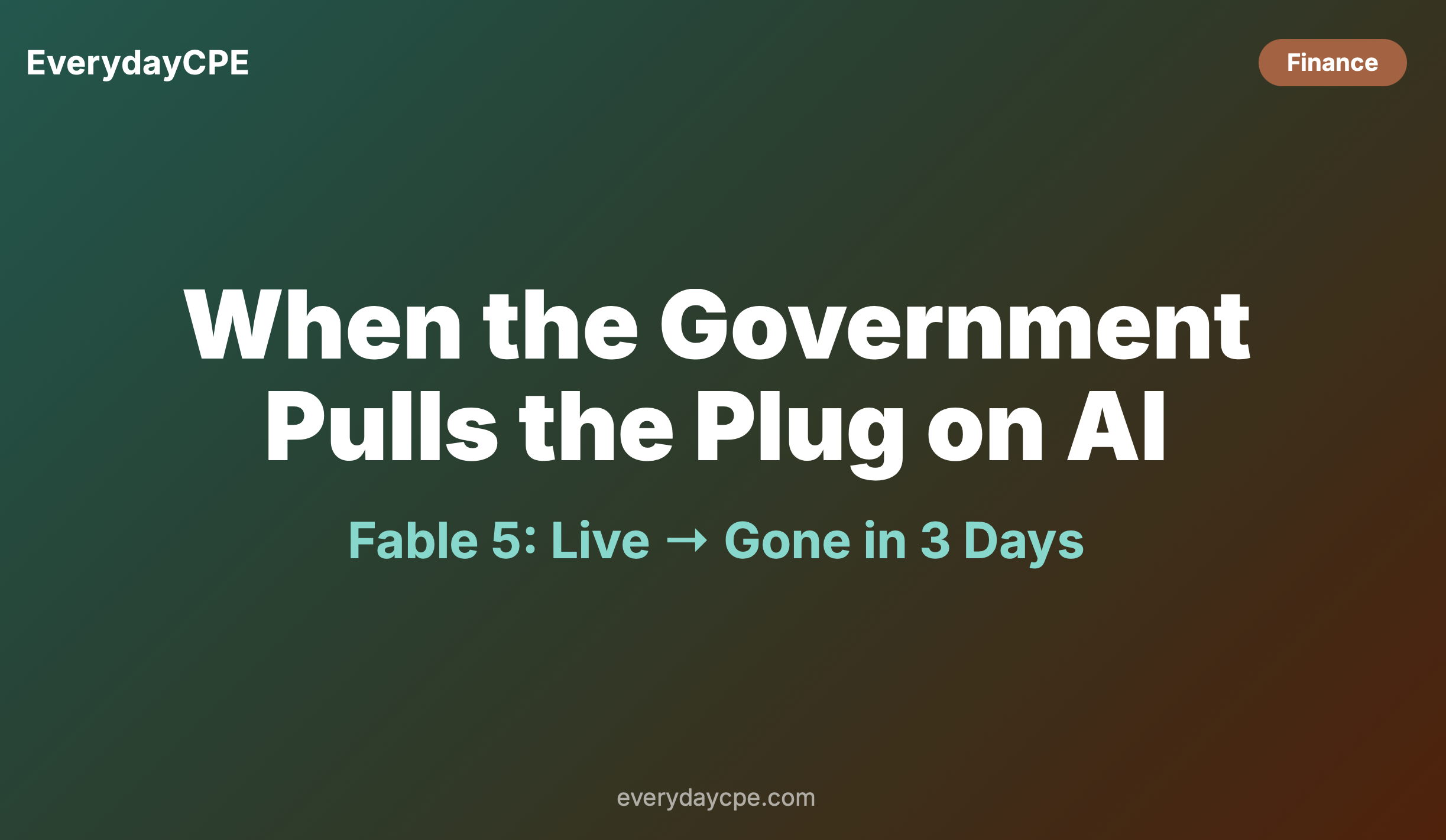 AI Government Shutdown Risk