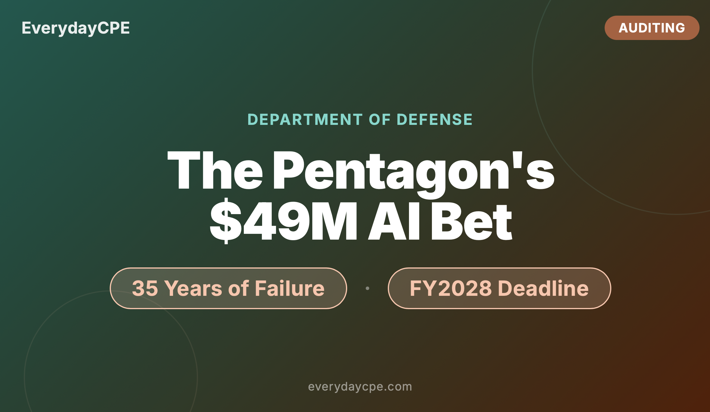 The Pentagon’s $49M AI Audit Bet