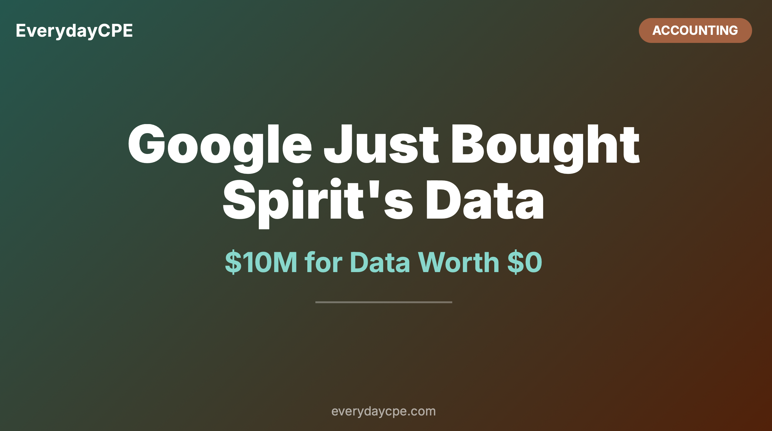 Google Just Bought Spirit’s Data