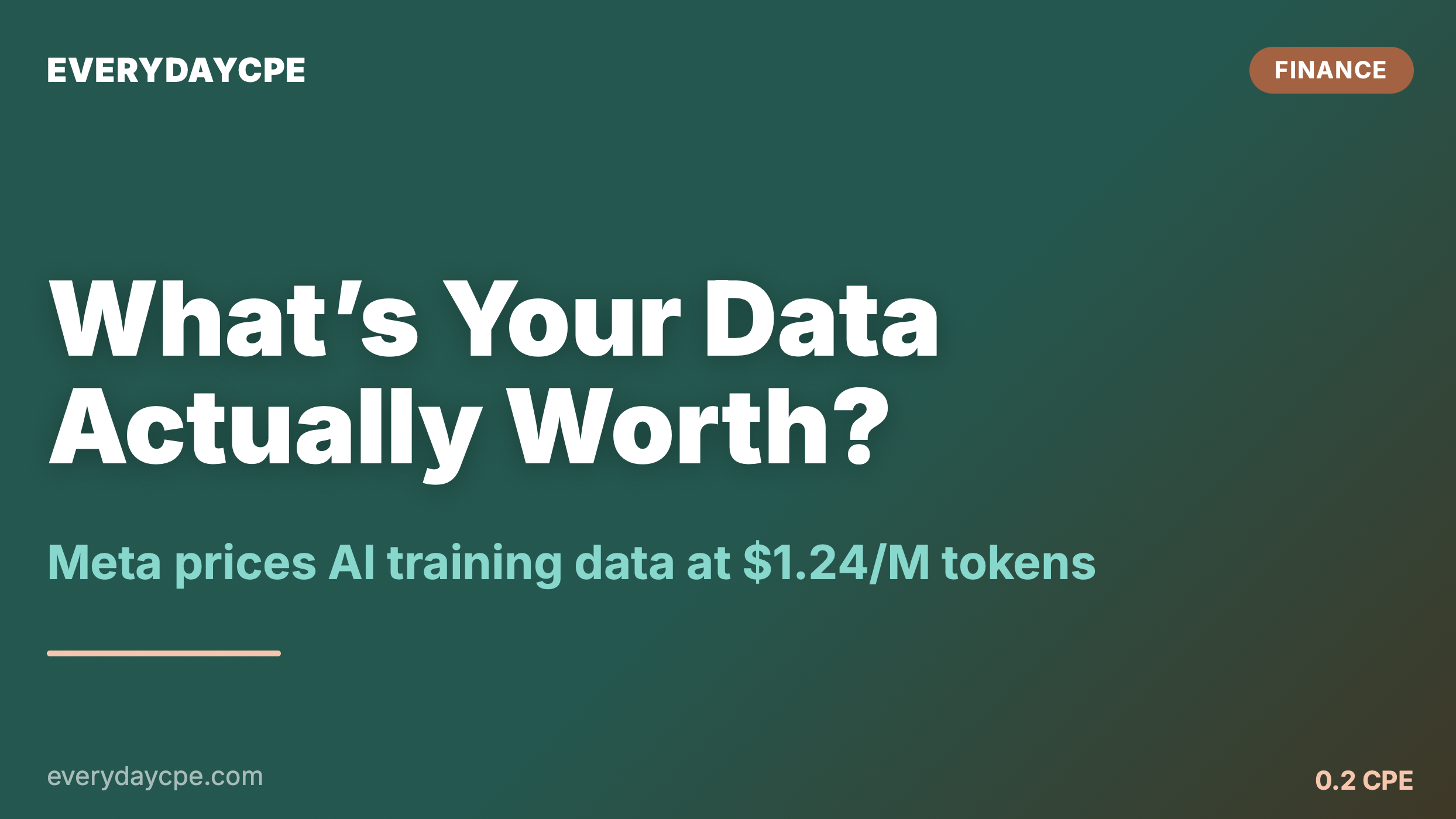 What’s Your Data Actually Worth?